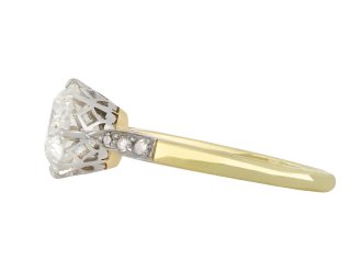 Old cut diamond flanked solitaire ring, circa 1915 hatton garden