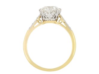 Old cut diamond flanked solitaire ring, circa 1915 hatton garden