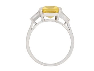 Yellow Ceylon sapphire and diamond ring circa 1925 hatton garden