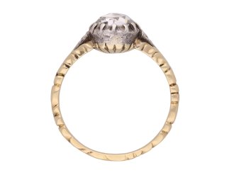 Georgian diamond solitaire ring, circa 1770. Hatton Garden