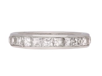 Art Deco diamond full eternity ring, circa 1925. Hatton Garden