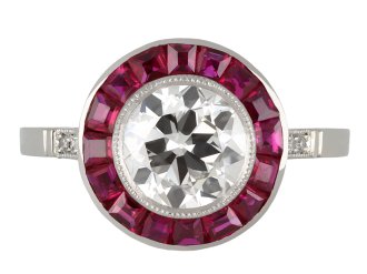 Diamond and ruby target ring, circa 1920 hatton garden