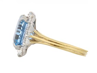 Aquamarine and diamond ring, circa 1940 hatton garden