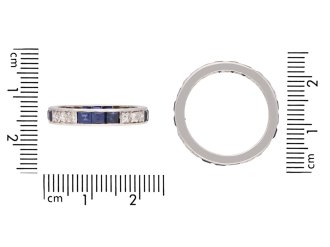 Sapphire and diamond full eternity ring, circa 1920. Hatton Garden