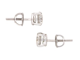 Tiffany diamond stud earrings, English, 2004. Hatton Garden