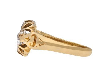 Diamond coronet cluster ring, English, 1911 hatton garden