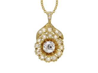 Victorian old mine diamond pendant, circa 1890 hatton garden