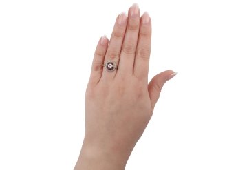 Ruby and diamond target ring, circa 1915 hatton garden