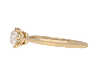 Old mine diamond solitaire ring, circa 1905. Hatton Garden