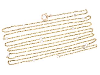 Pearl chain necklace, circa 1900 Hatton Garden