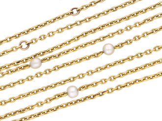 Pearl chain necklace, circa 1900 Hatton Garden