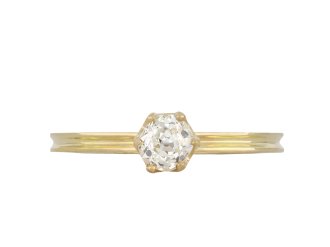 Victorian old mine diamond solitaire ring hatton garden