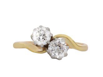Edwardian diamond crossover ring, circa 1905 hatton garden