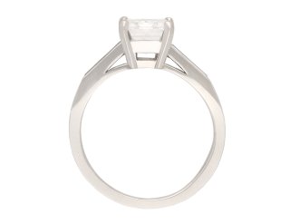 Tiffany & Co. diamond flanked solitaire ring. Hatton Garden