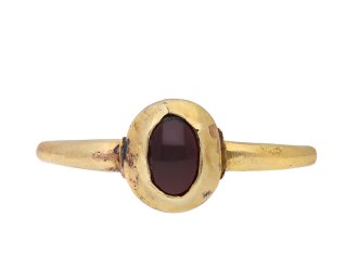 Medieval Garnet ring, circa 13th century hatton garden