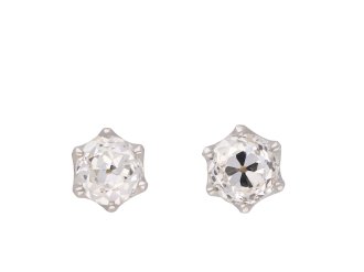 Edwardian diamond stud earrings, circa 1905.Hatton Garden