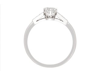 old mine diamond flanked solitaire ring. hatton garden.