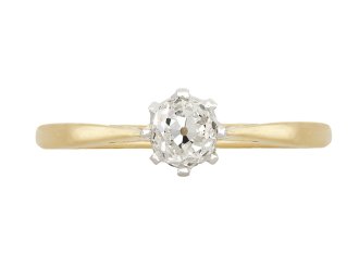 Edwardian diamond solitaire ring, circa 1910. hatton garden