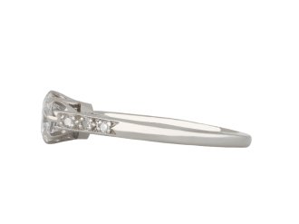 Art Deco diamond flanked solitaire ring, circa 1925 hatton garden