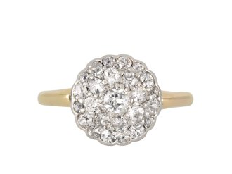 Edwardian diamond cluster ring, circa 1910 hatton garden