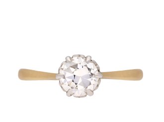 Edwardian diamond solitaire, English, 1905. Hatton Garden