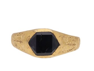 Medieval sapphire ring, circa 15th century. Hatton Garden