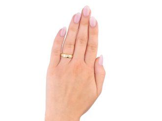 Victorian five stone diamond gypsy ring, circa 1890. Hatton Garden