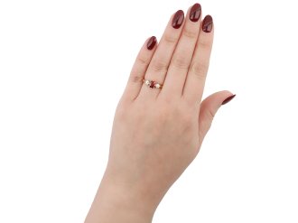 Ruby and diamond three stone ring, circa 1905 hatton garden