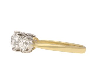 Edwardian old mine diamond five stone ring, circa 1910.