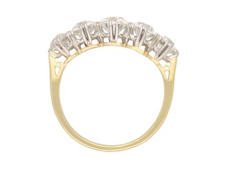 Edwardian old mine diamond five stone ring, circa 1910.