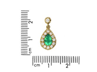 cropp & farr emerald and diamond drop earrings. hatton garden.