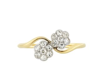 Edwardian diamond crossover ring, circa 1910 hatton garden