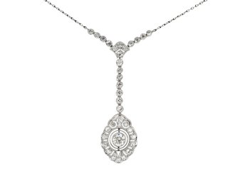 Edwardian diamond drop necklace, circa 1910 hatton garden