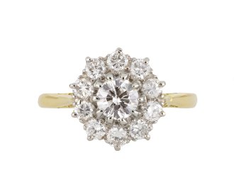 Cropp & Farr diamond coronet cluster ring, English hatton garden