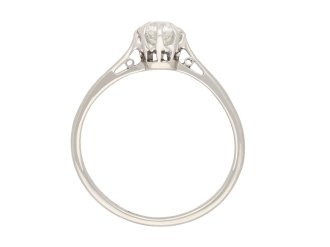 Art Deco diamond solitaire ring, circa 1920. Hatton Garden