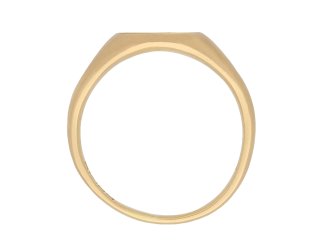 Yellow gold signet ring, English,1862. Hatton Garden