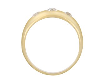 Old mine three stone diamond gypsy ring hatton garden
