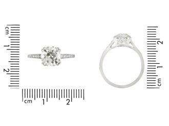 Old cut diamond flanked solitaire ring, circa 1920 hatton garden