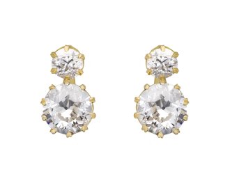Old mine diamond drop earrings, circa 1900 hatton garden