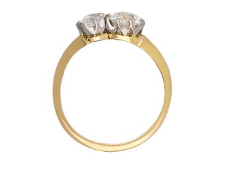 edwardian diamond cross over ring, circa 1910. hatton garden.