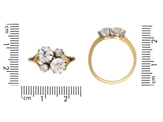 edwardian diamond cross over ring, circa 1910. hatton garden.