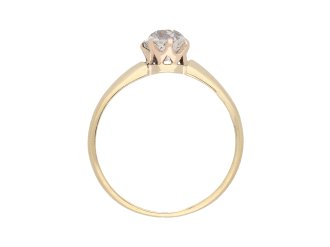 victorian old mine diamond solitaire ring. hatton garden