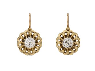 Belle Epoque diamond earrings, French hatton garden