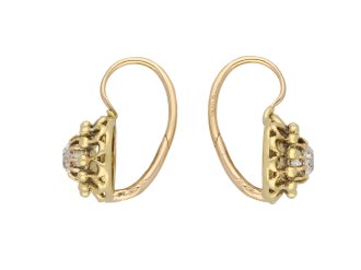 Belle Epoque diamond earrings, French hatton garden