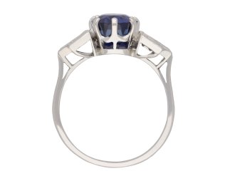 Art Deco Ceylon sapphire and diamond ring hatton garden