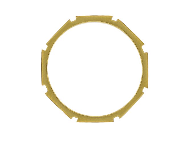 Engraved gold wedding ring, English, 1924. 
