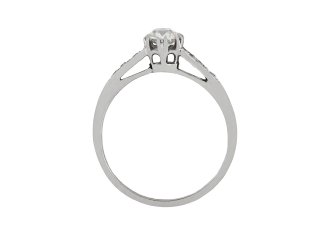 Old cut diamond flanked solitaire ring, circa 1920 hatton garden.