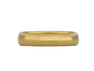 Yellow gold wedding band, English, 1876 hatton garden