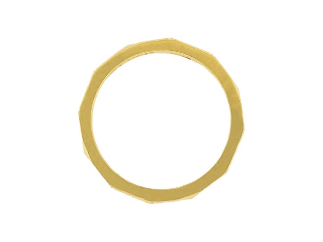 Yellow gold engraved wedding ring, English