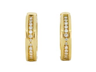 Bulgari diamond hoop earrings, Italian hatton garden